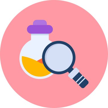 Kimyasal matara simgesi, vektör çizimi basit tasarım