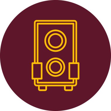 Müzik Sözcüsü Web simgesi basit illüstrasyon