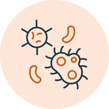 Mikroplar. Web simgesi basit illüstrasyon