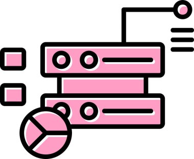 veritabanı simgesi, vektör illüstrasyonu basit tasarım