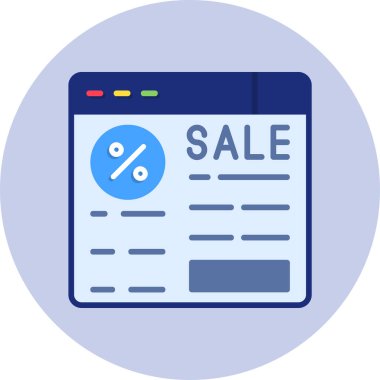 Satış simgesi, basit vektör illüstrasyonu