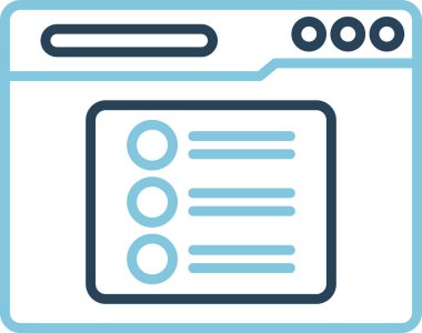 Anket web simgesi vektör illüstrasyonu