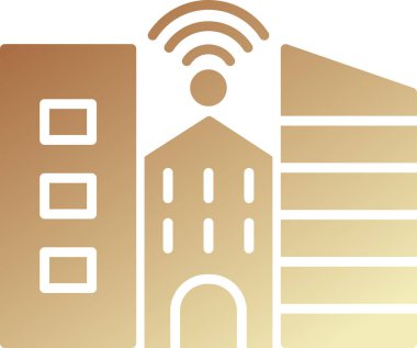 akıllı şehir simgesi, vektör illüstrasyonu  