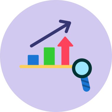 Pazar analiz simgesi vektör illüstrasyonu