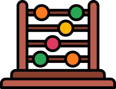 Abaküs. Web simgesi basit illüstrasyon 