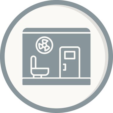 Tuvalet web simgesi, basit vektör illüstrasyonu