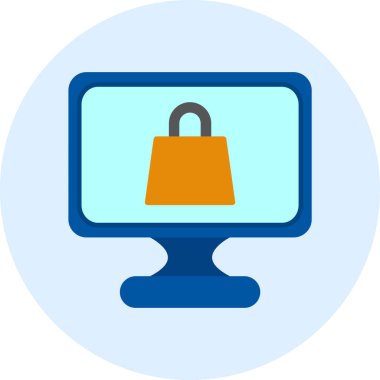 torba alışverişi çevrimiçi simge vektörü