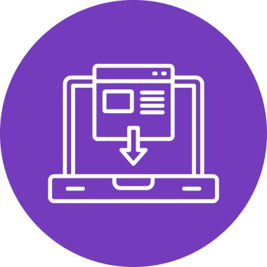 Dolu - taslak biçimdeki basit İniş Sayfası simgesi