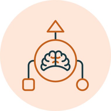 Mantık. Web simgesi basit illüstrasyon