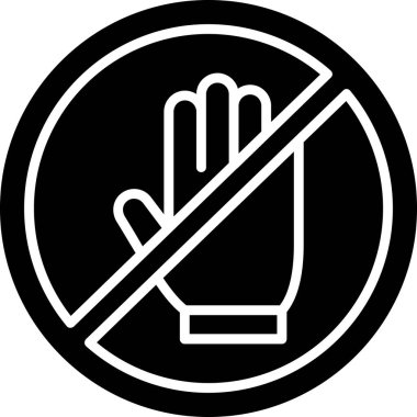 Basit dur işareti vektör simgesi