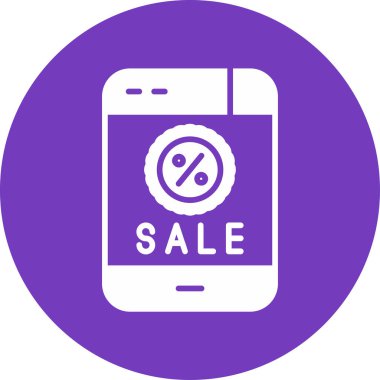 Akıllı telefon simgesinin basit tasarımı, vektör biçimi illüstrasyonu