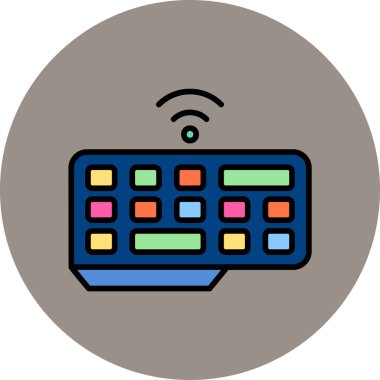 Basit klavye simgesi, vektör illüstrasyonu