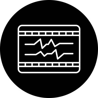 Elektrokardiyogram ikonu. kalp atışı teknolojisi