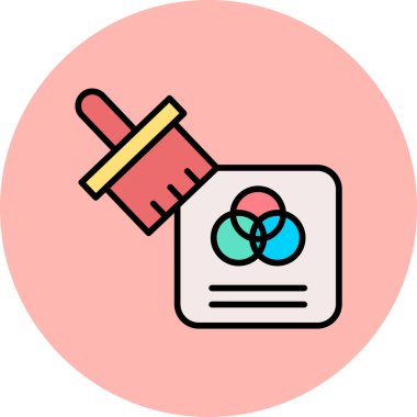 Boya. Web simgesi basit illüstrasyon