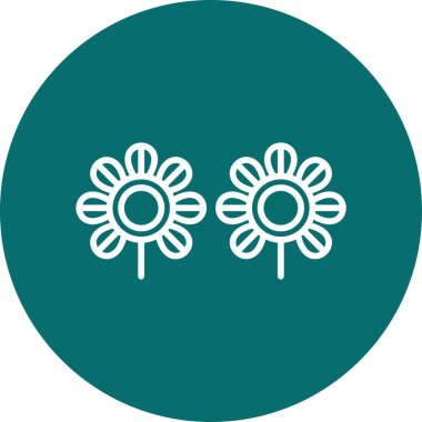 Yonca ağ simgesi vektör illüstrasyonu