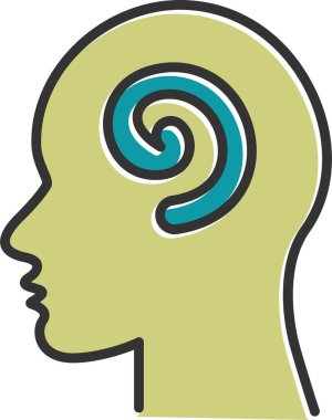 Hipnoz. Web simgesi vektör illüstrasyonu