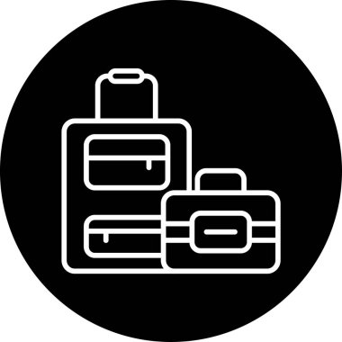 Bagaj web simgesi vektör illüstrasyonu