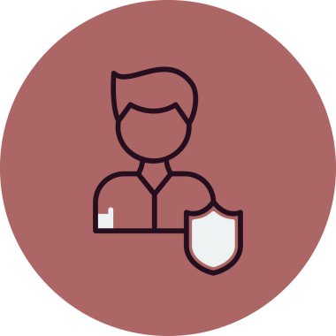 Man avatar simgesi, vektör illüstrasyonu 