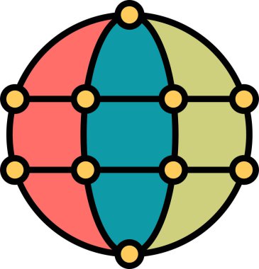 Basit bir Global simgesi. vektör tasarımı