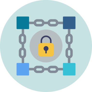 Engelleme zinciri. Web simgesi basit tasarım