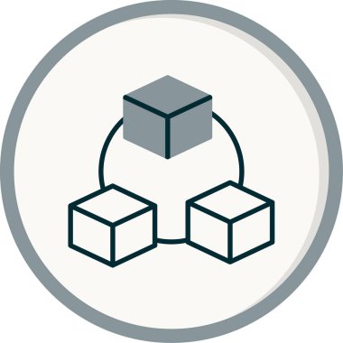 Bloklar simgesi, vektör illüstrasyonu