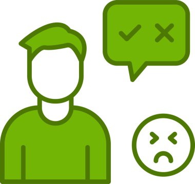 Doğru ya da yanlış ikon. vektör illüstrasyonu