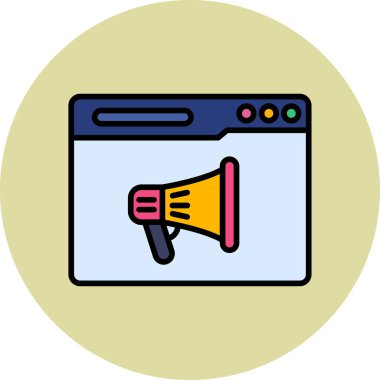 Mikrofon. Web simgesi basit illüstrasyon 