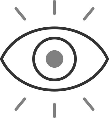 Göz düzlüğü simgesi, vektör çizimi 
