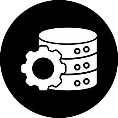 veritabanı simgesi, vektör illüstrasyonu basit tasarım