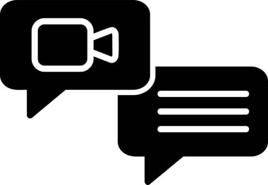 Ana hatlı biçim vektör illüstrasyon tasarımında konferans simgesi