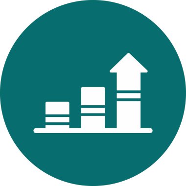 Büyüyor. Web simgesi vektör illüstrasyonu