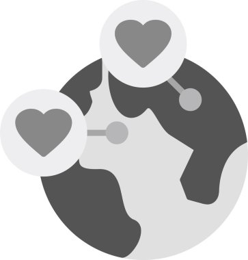 Toprak Gezegeni simgesi, vektör çizimi 