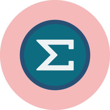 Toplam simge vektör illüstrasyon tasarımı