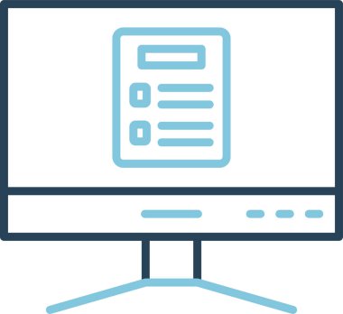 bilgisayar simgesi, vektör illüstrasyonu basit tasarım