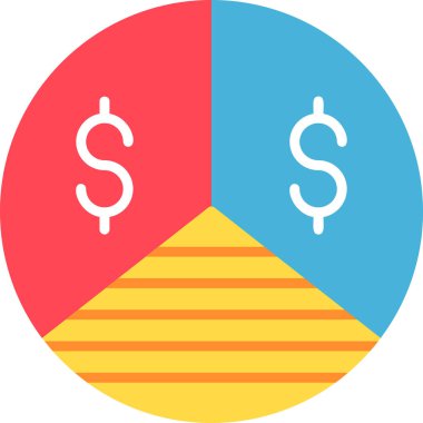 Porsiyon. Web simgesi basit illüstrasyon