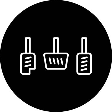 Araba Pedalları web simgesi, basit vektör illüstrasyonu