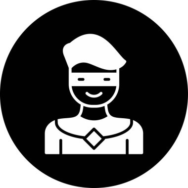 Süper kahraman ağ simgesi, vektör illüstrasyonu