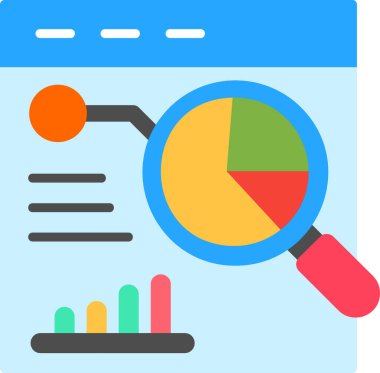 İstatistiksel Analiz simgesi vektör çizimi