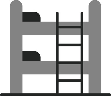 Bunk Bed web simgesi vektör illüstrasyonu