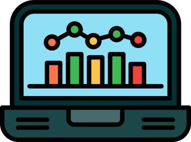 Basit analiz simgesi. vektör illüstrasyonu