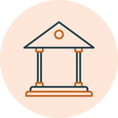 Banka web simgesi basit illüstrasyon 