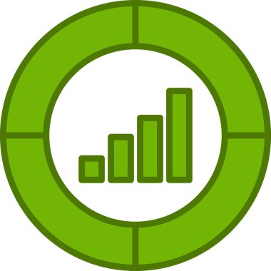 İş yassı vektör simgesi. grafik ve finans şeması.