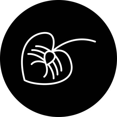 Anthurium bitki yaprağı simgesi, vektör illüstrasyonu 