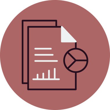 Basit rapor simgesi vektör illüstrasyonu