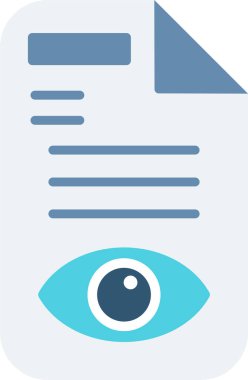 Minimalist bir dizaynda bir belge simgesinin vektör illüstrasyonu.