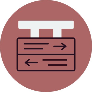 Yönlü İşaret Web simgesi vektör çizimi