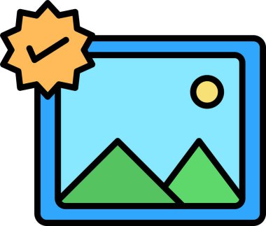 Fotoğraf web simgesi, vektör illüstrasyonu 