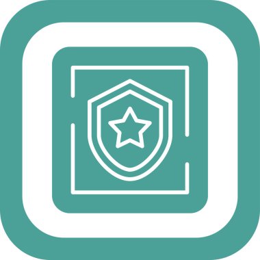 Polis İstasyonu Simgesi vektör illüstrasyonu