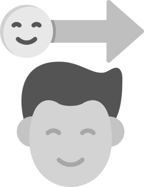 Mutlu yüz. Web simgesi basit illüstrasyon