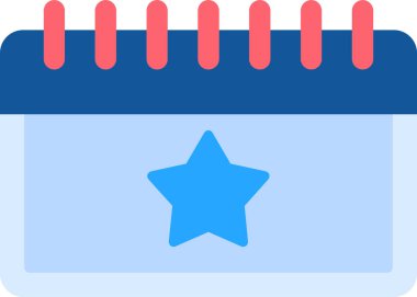 Takvim simgesi, vektör illüstrasyonu basit tasarım